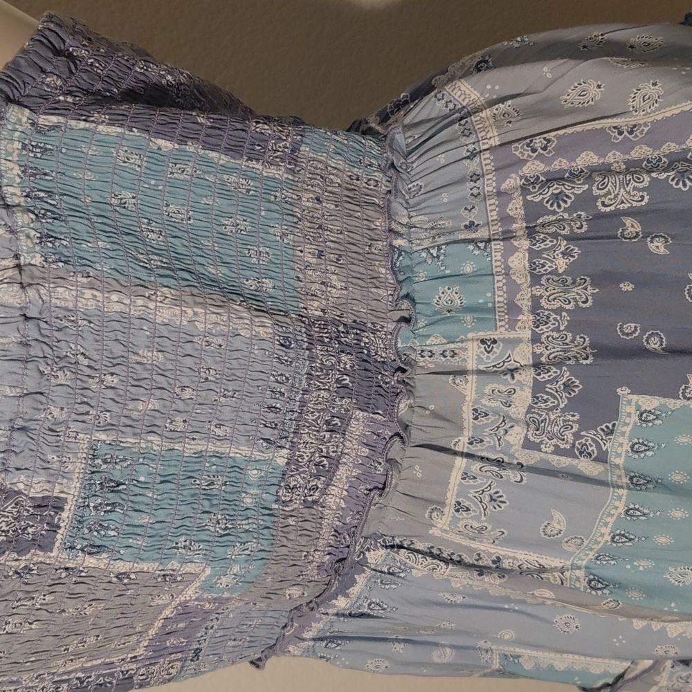 Light Blue Patchwork Sundress - image 5